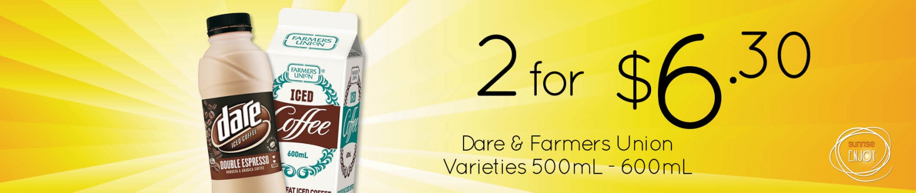 Dare & Farmers Union 500-600mL - 2 for $6.30