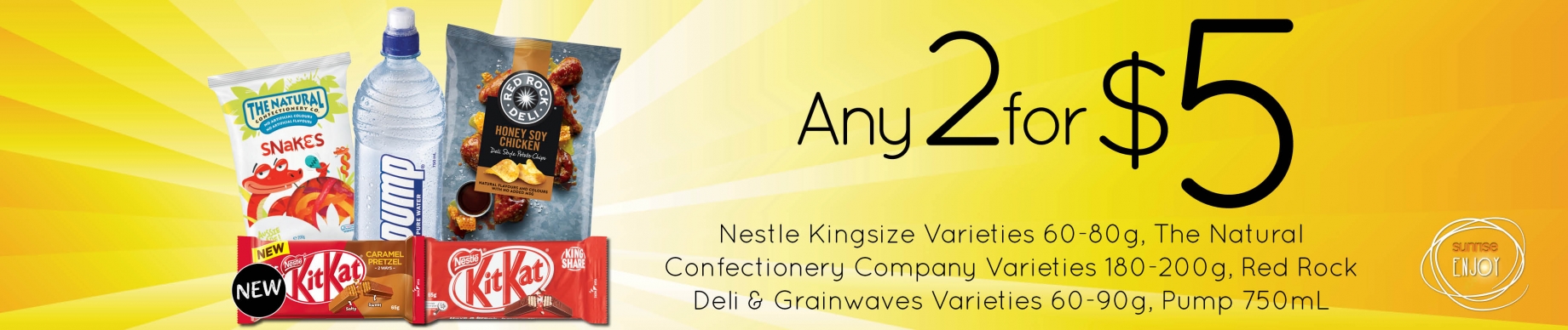 Your Choice - Any 2 for $5.00